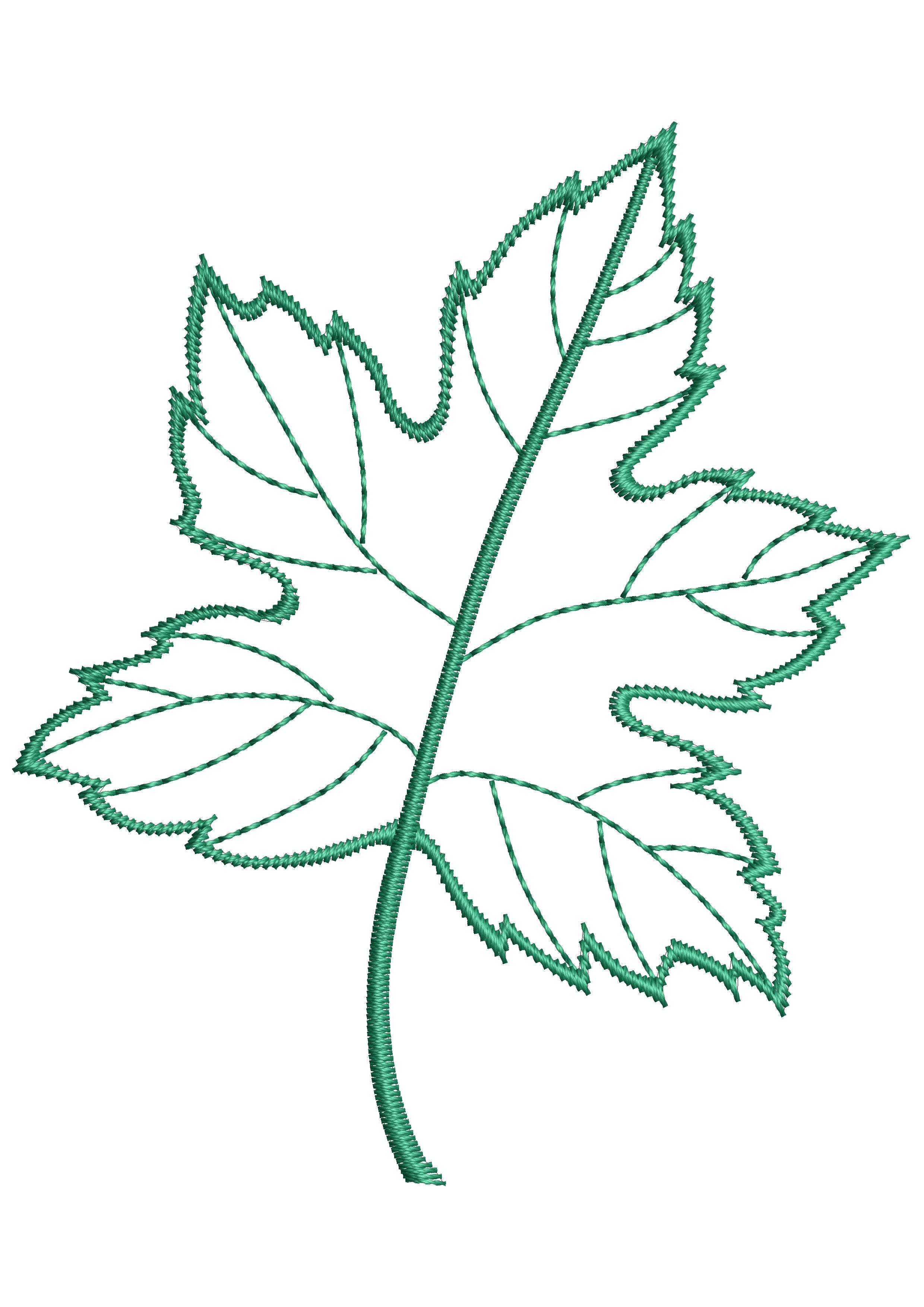Maple Leaf Embroidery Design