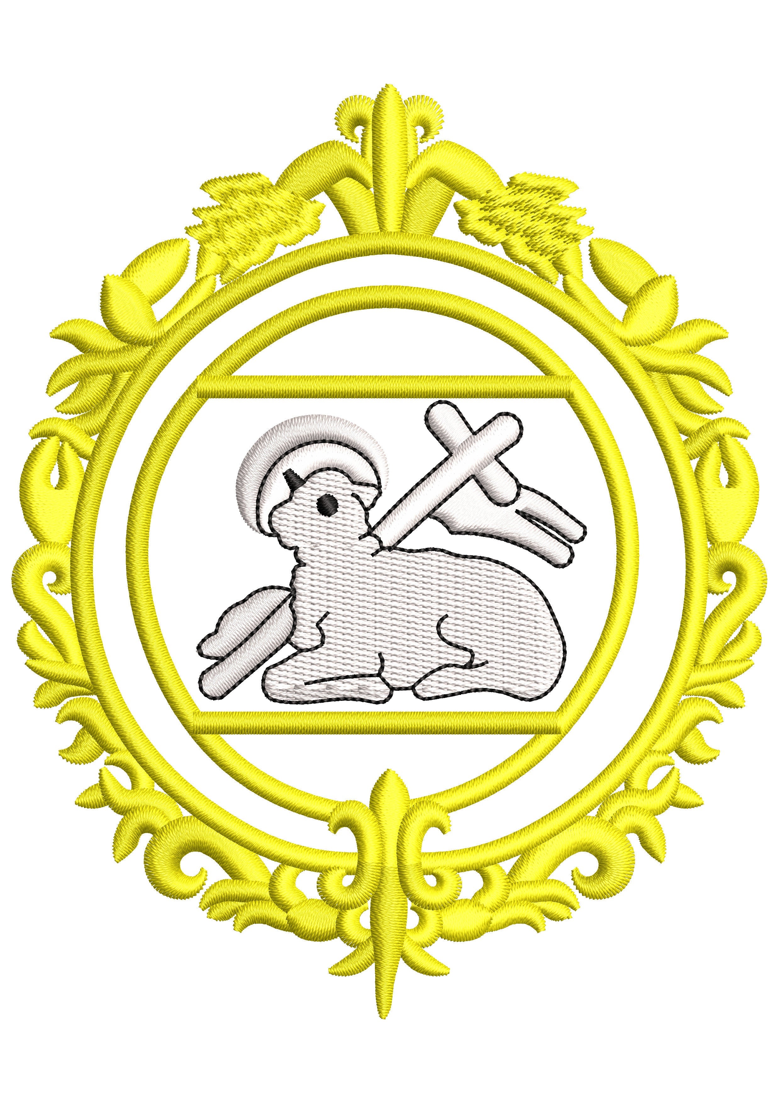 Lamb Gold Embroidery Design