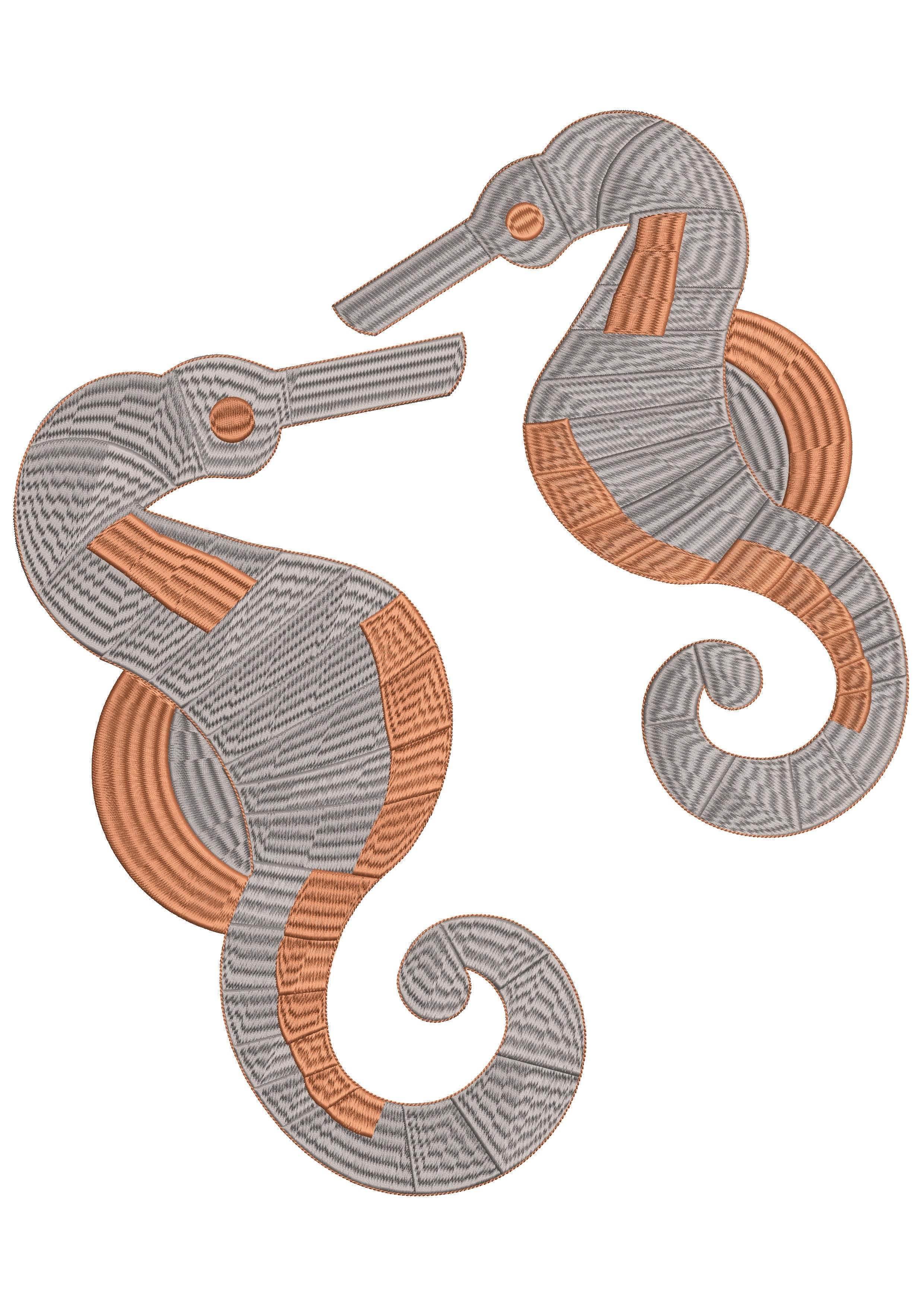See Horses Embroidery Design