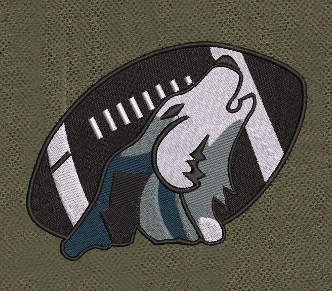 Wolf Embroidery Design
