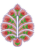 Asian King Embroidery Design