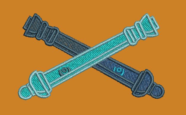 Crossed Cannons Embroidery Design