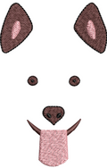 Dog Face Embroidery Design