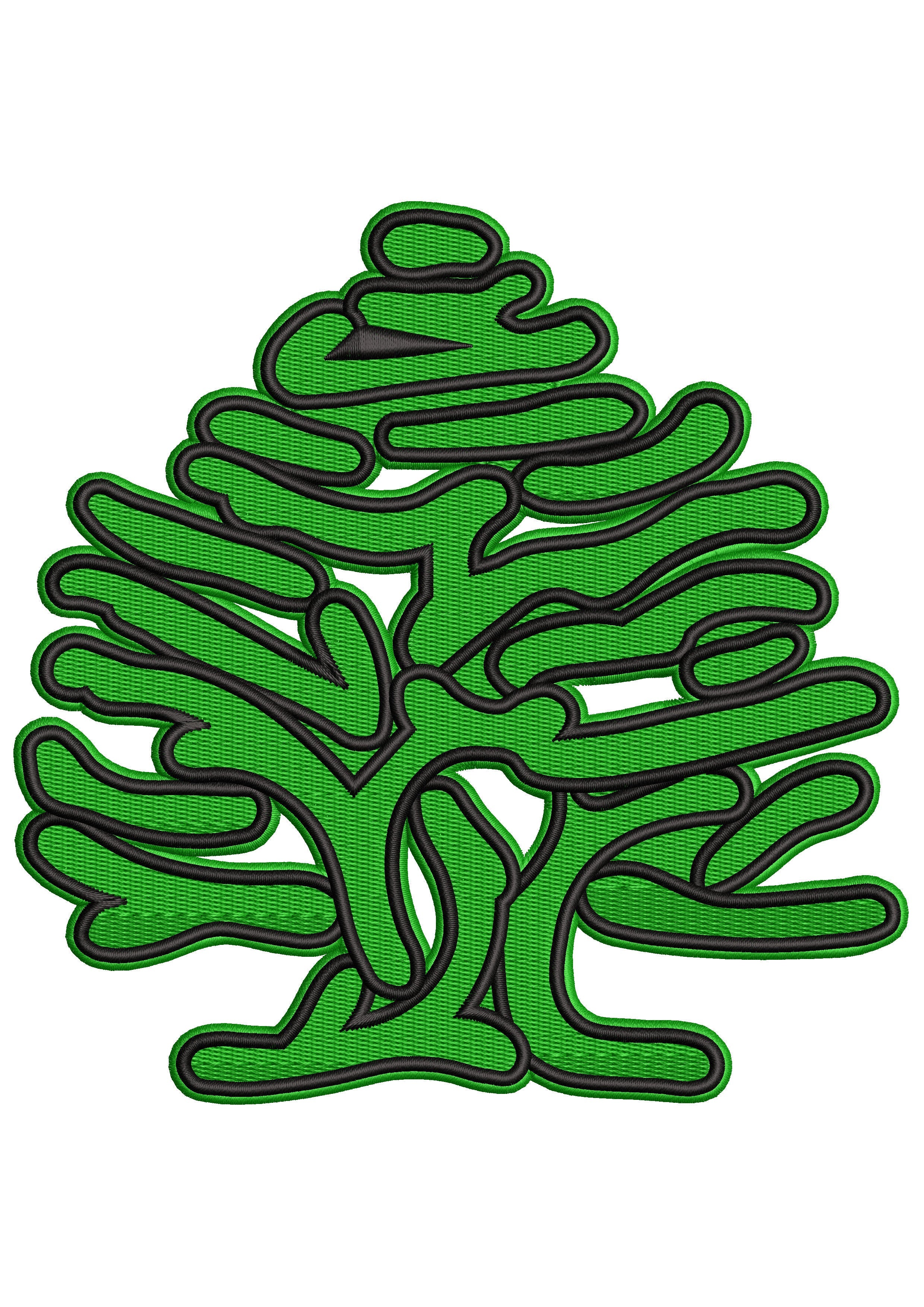 P Tree Embroidery Design