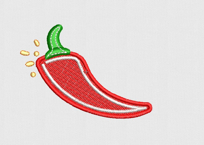 Chilli Embroidery Design