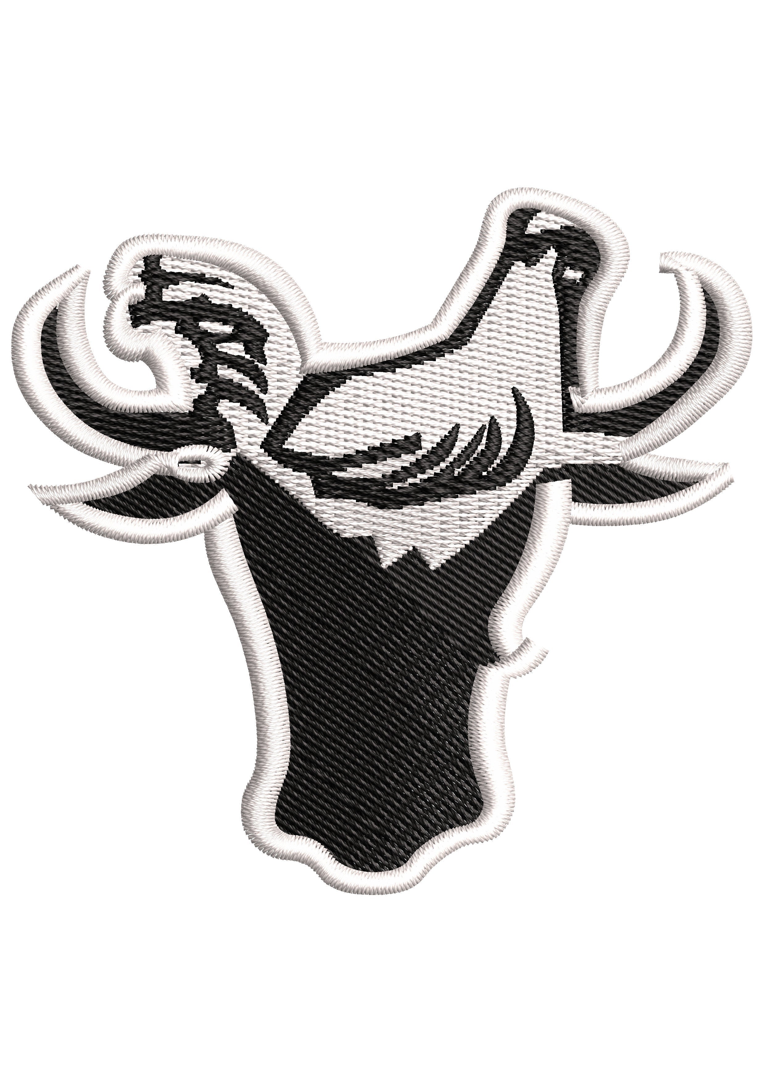 Bull Hen Embroidery Design