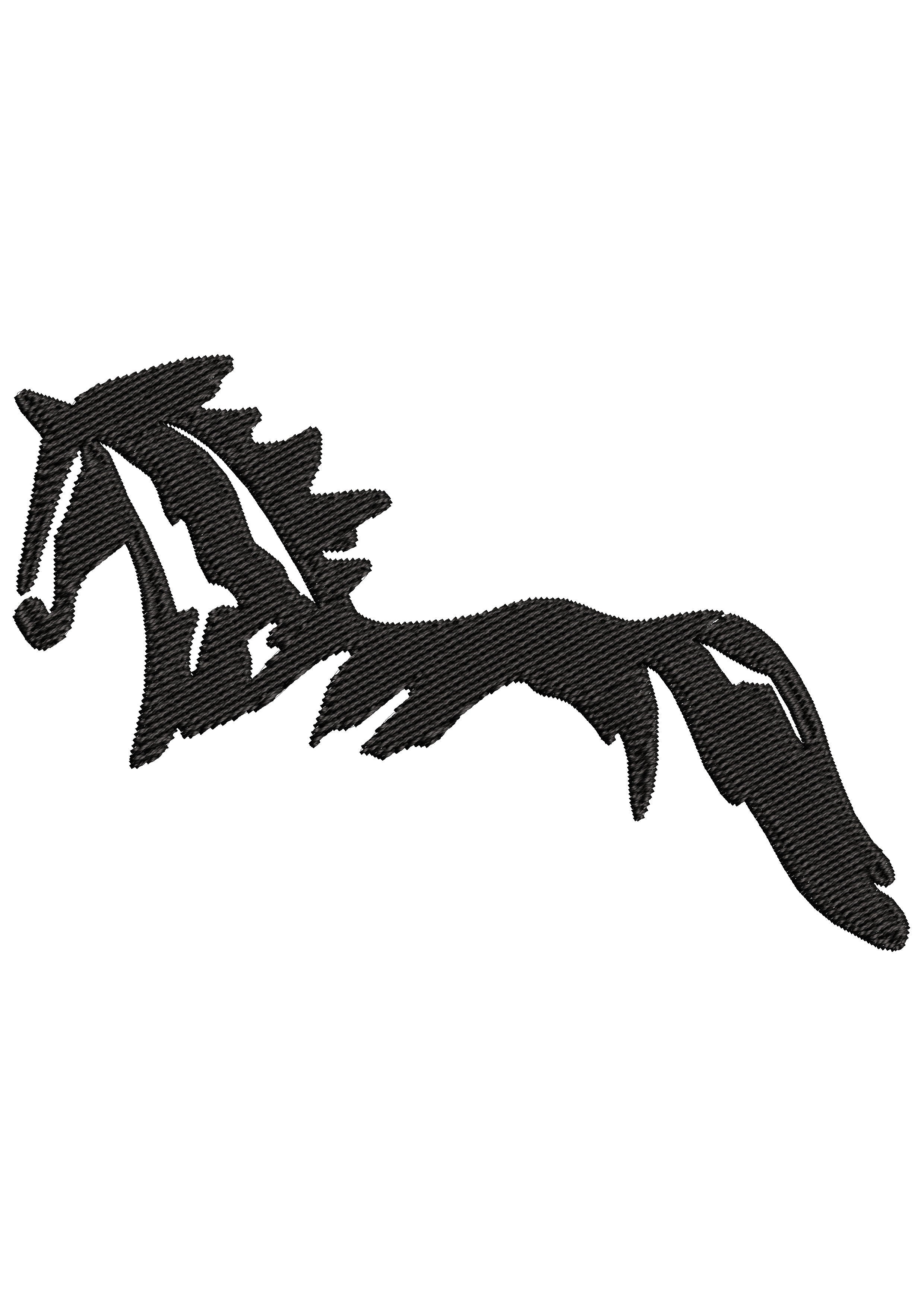 Horse Sketch Embroidery Design