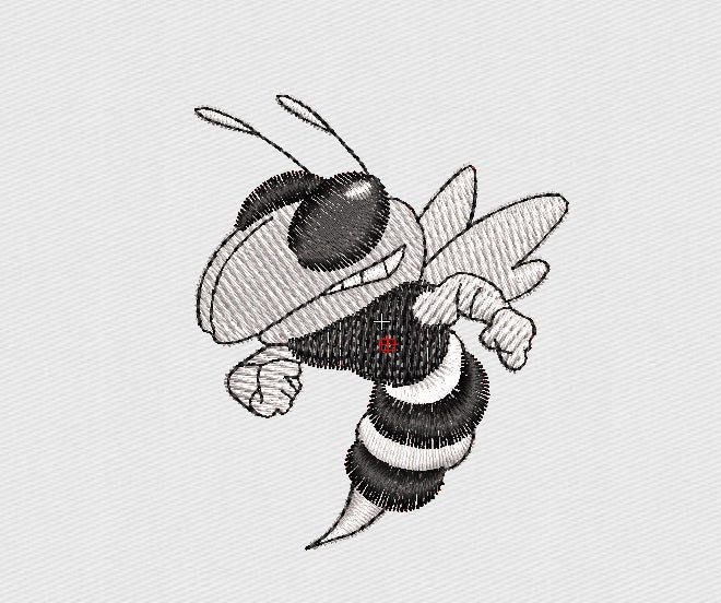 Bee Embroidery Design