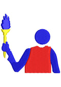 Flame Man Embroidery Design