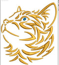 Cat Face Embroidery Design