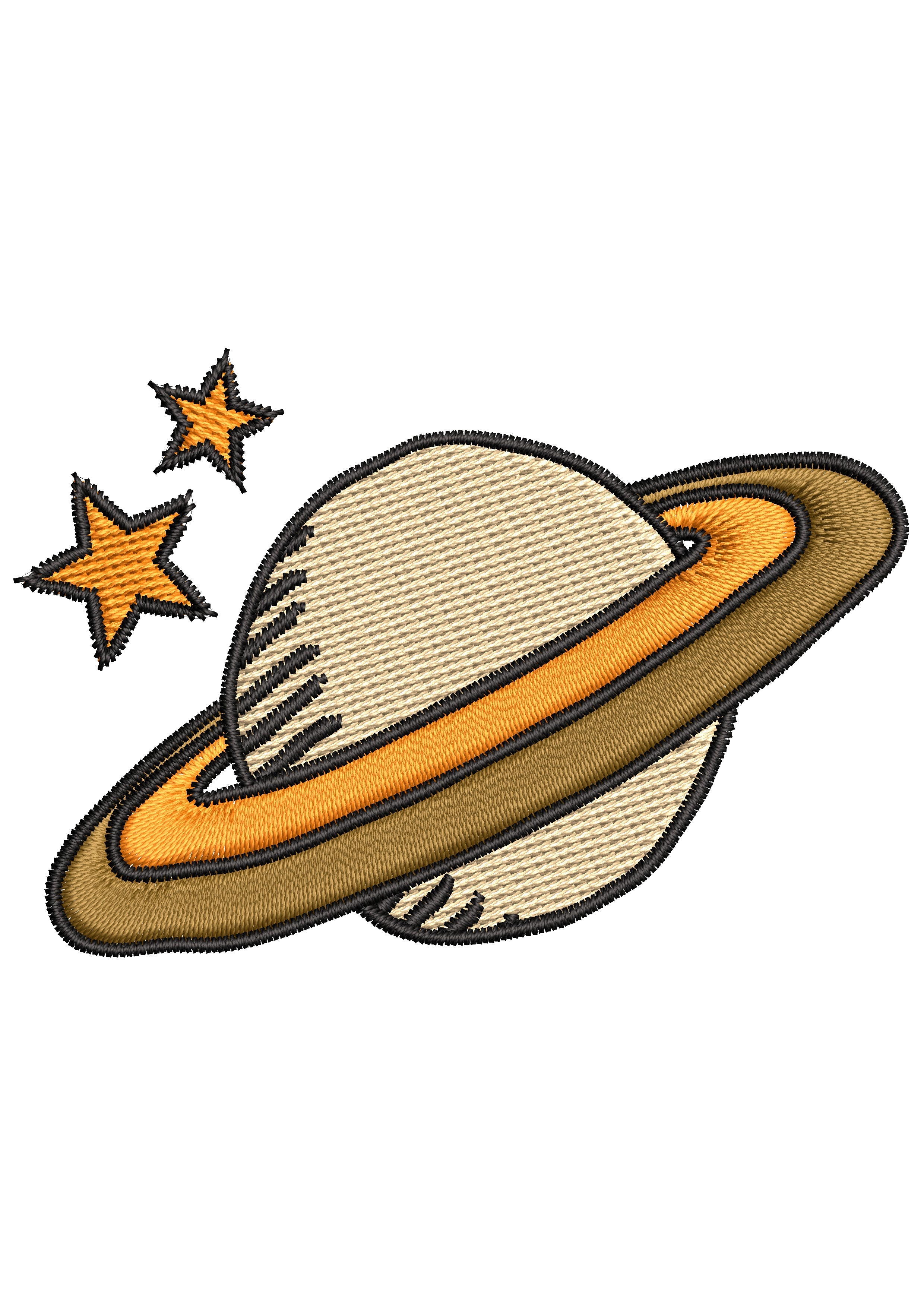 Saturn Embroidery Design