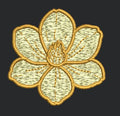Golden Flower Embroidery Design