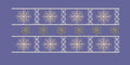 Geometric Mandala Stripe Border Embroidery Design