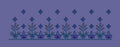 Floral Vine and Booti Border Embroidery Design