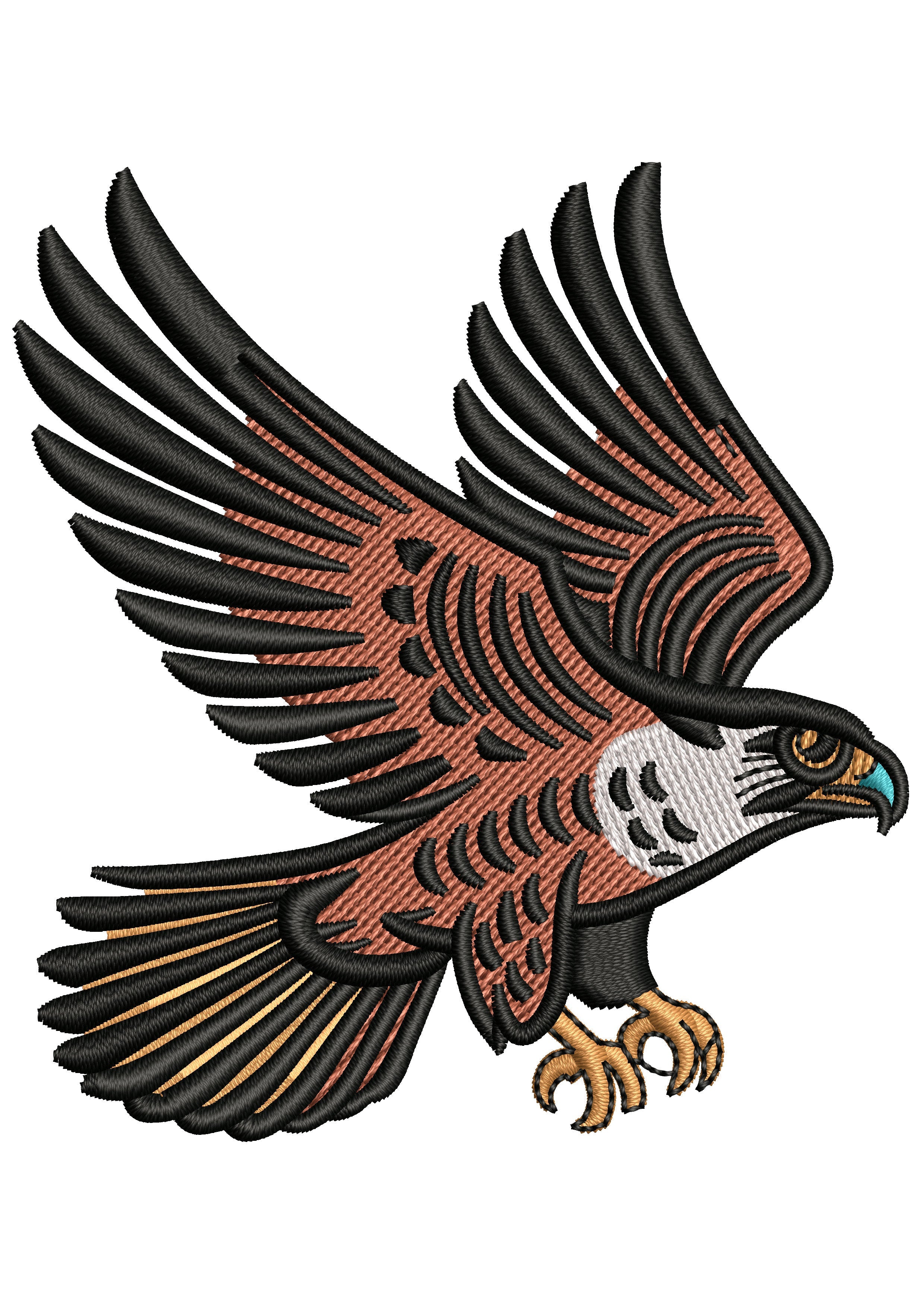 Hawk Embroidery Design