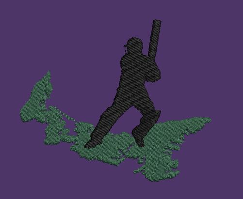 Geographic Striker Silhouette Embroidery Design