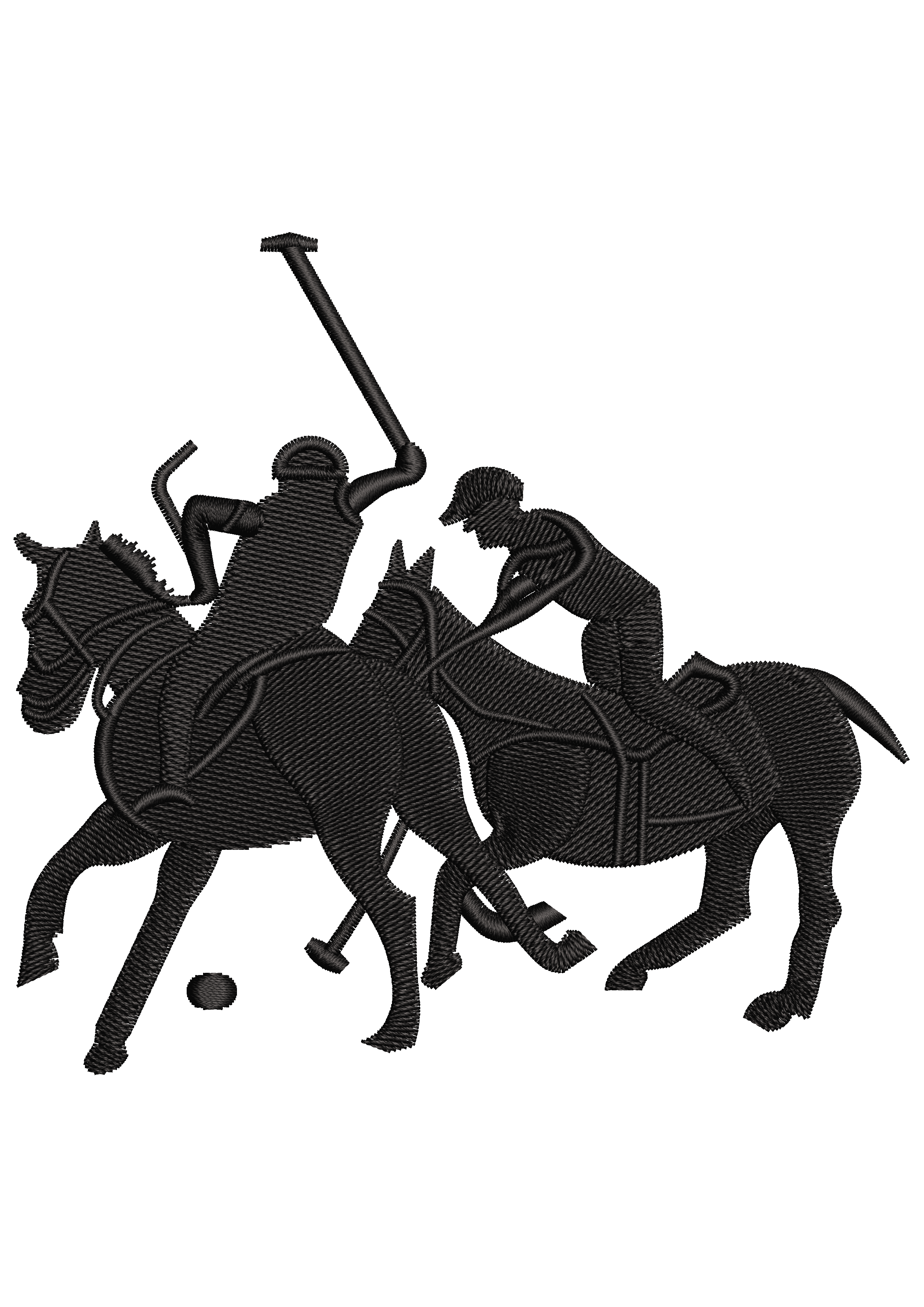 Polo Player Embroidery Design