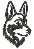 Sharp Dog Embroidery Design