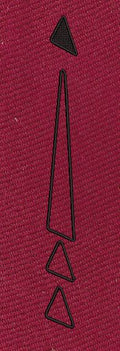 Geometric Stack Triangular Outline Embroidery Design