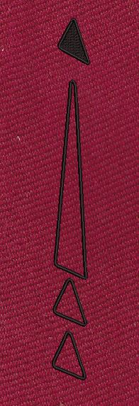 Geometric Stack Triangular Outline Embroidery Design