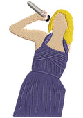 Singing Girl Embroidery Design