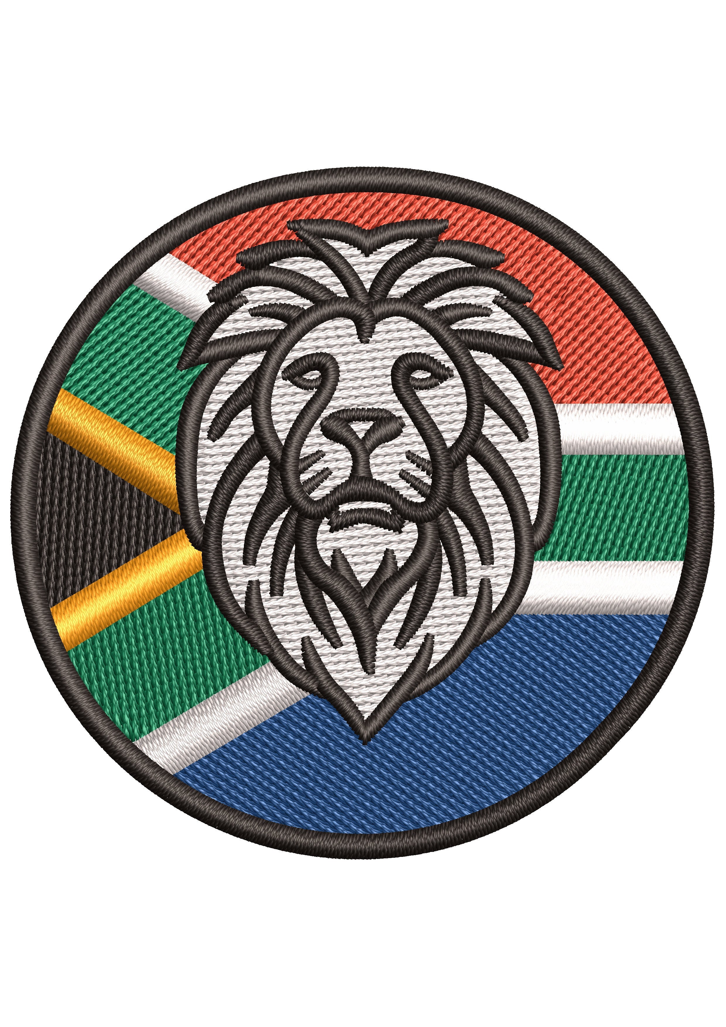 South Africa Lion Embroidery Design