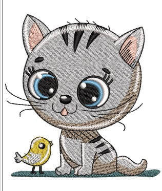 Cat Embroidery Design