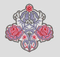 Floral Rose Ornate Motif Embroidery Design