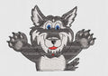 Wolf Embroidery Design