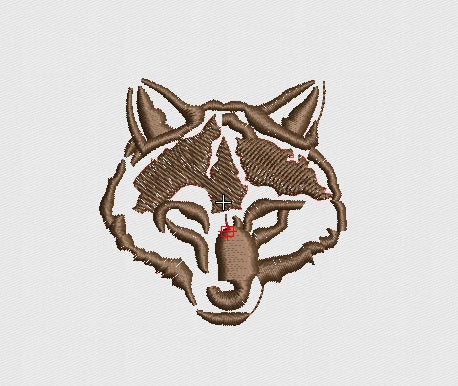 Wolf Embroidery Design