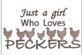 Just A Girl Embroidery Design