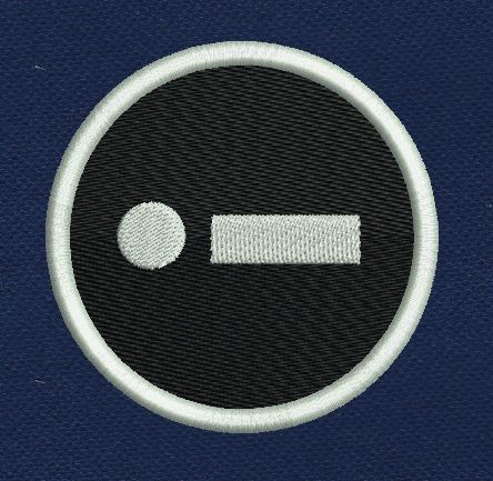 Morse Patch Black Embroidery Design