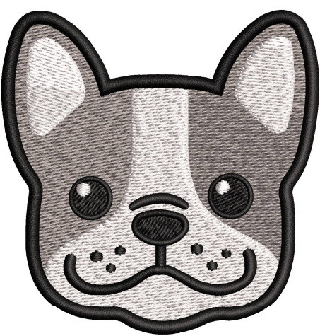 Dog Face Embroidery Design