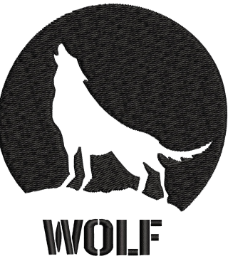 Wolf Embroidery Design