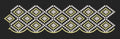 Floral Border Golden Embroidery Design
