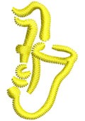 Saxophone Embroidery Design