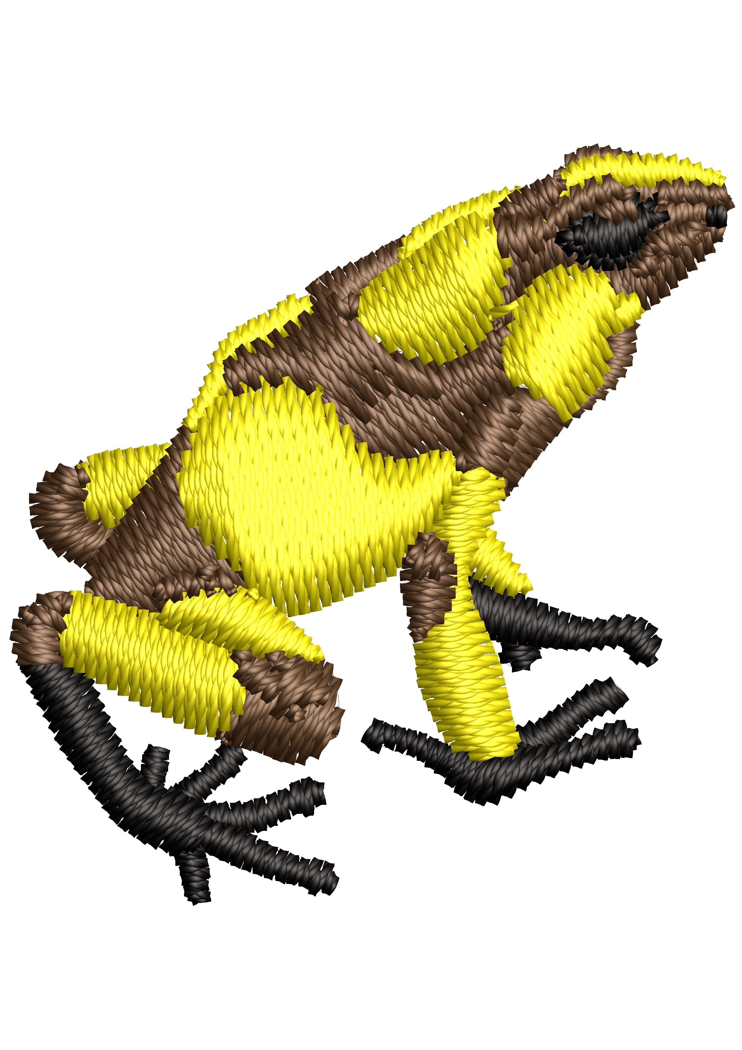 Alpha Frog Beauty Colour Embroidery Design