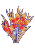 Coral Flower Embroidery Design