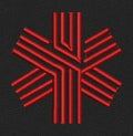 Crimson Radiant Lattice Embroidery Design