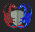 Twin Dragons Multi Embroidery Design