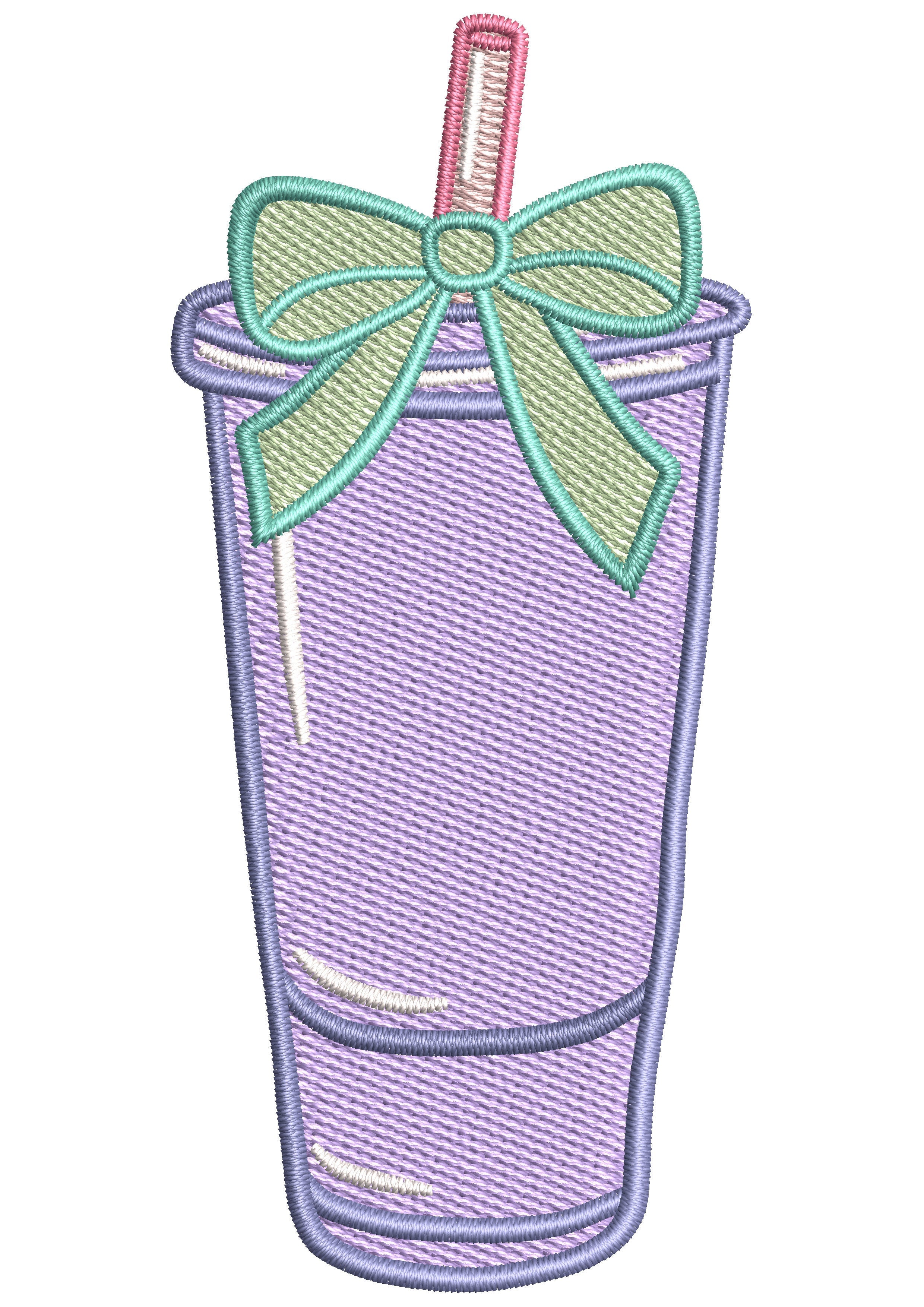 Purple Glass Embroidery Design