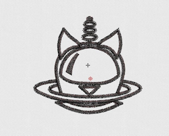 Spaceship Embroidery Design