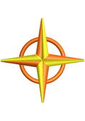 Target Star Embroidery Design
