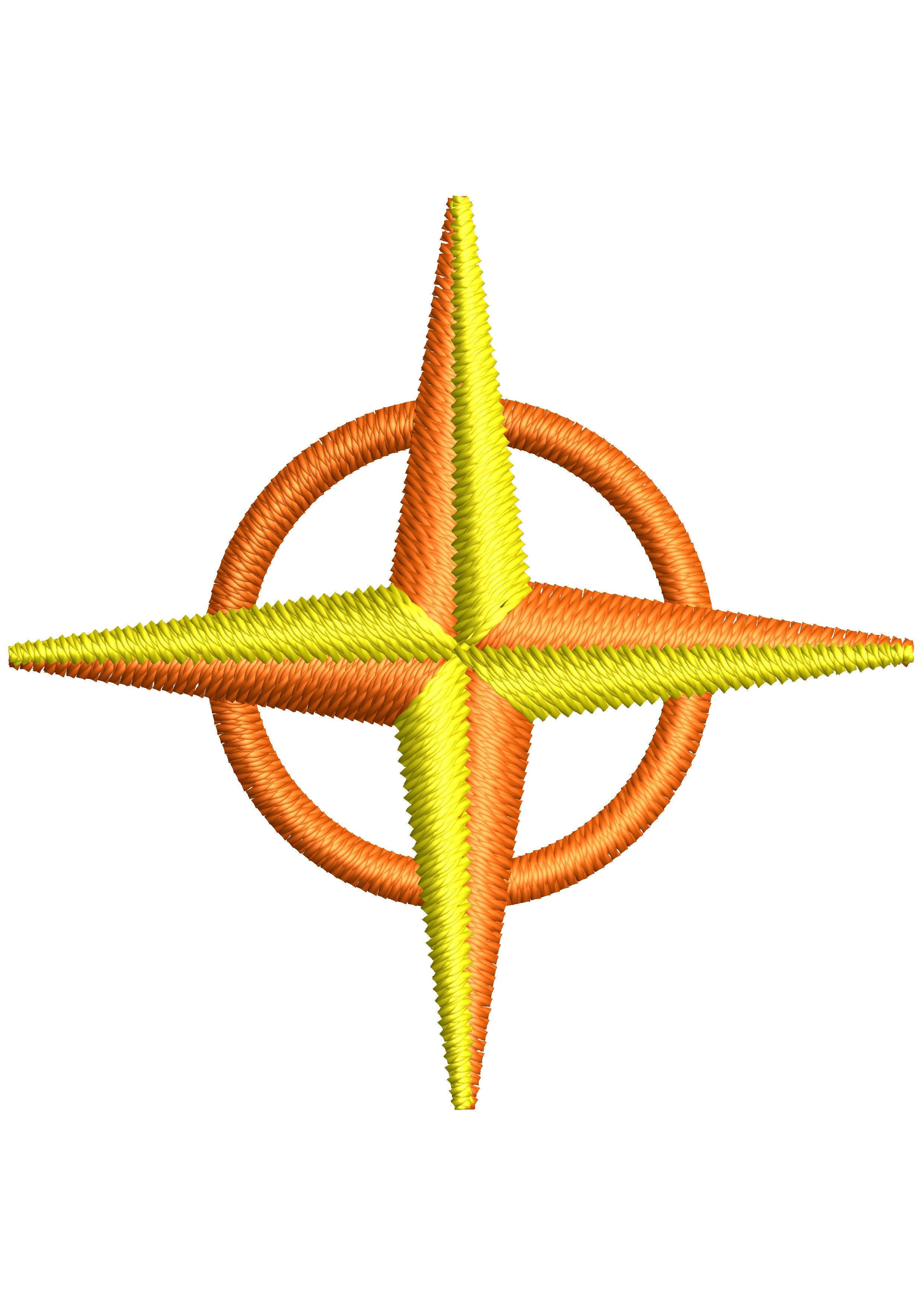 Target Star Embroidery Design