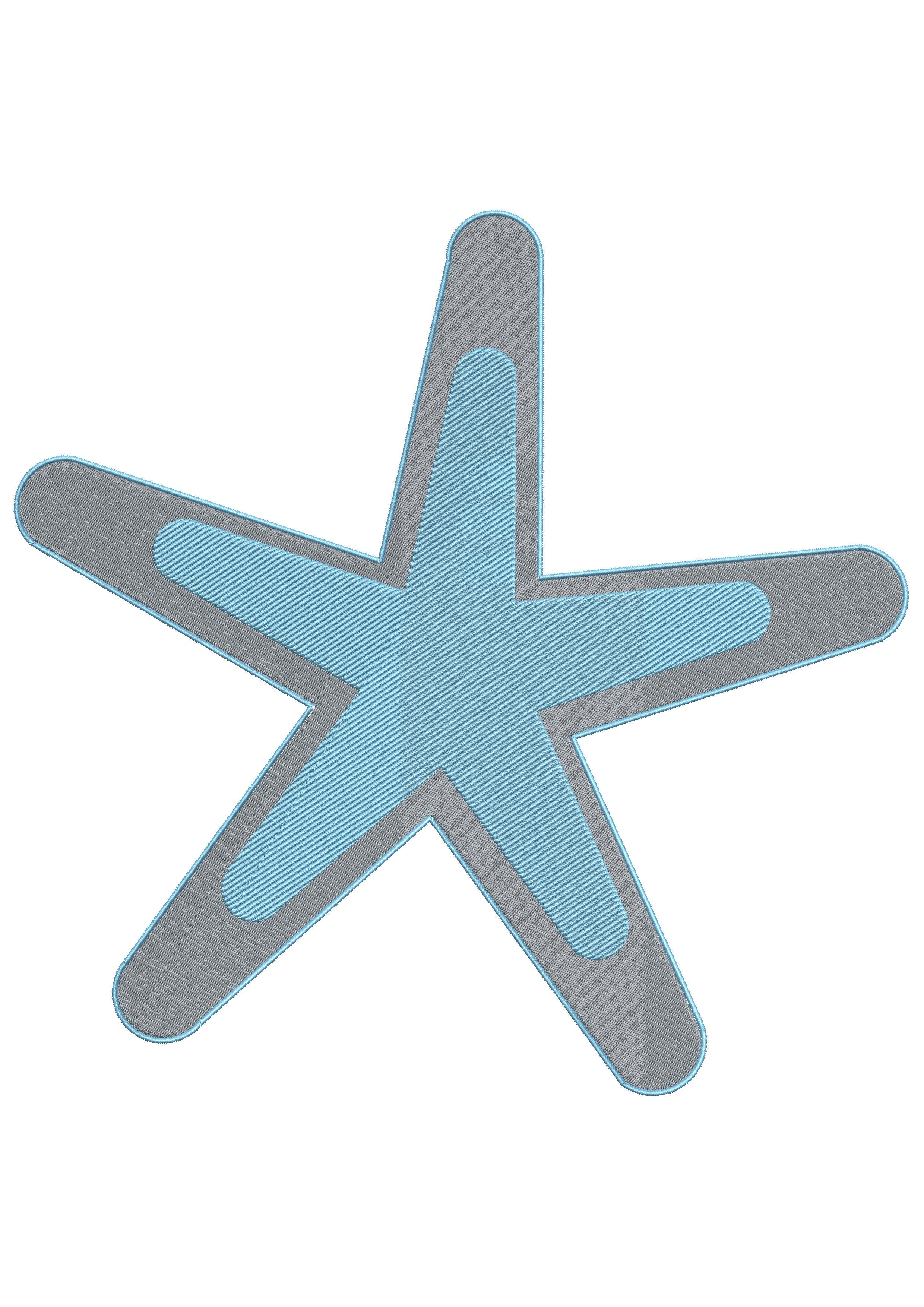 Two Tone Star Embroidery Design