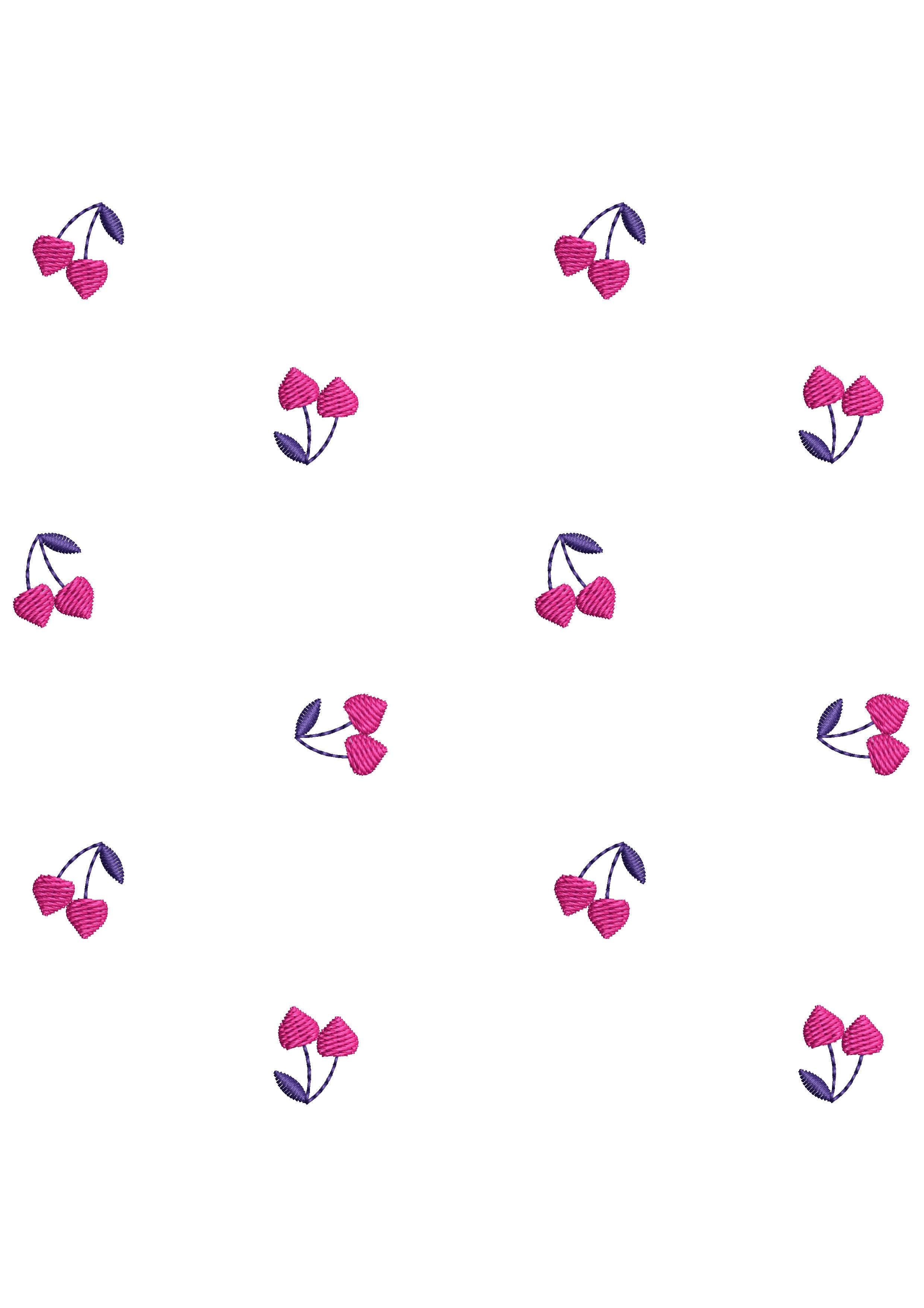 Cherry Spray Embroidery Design