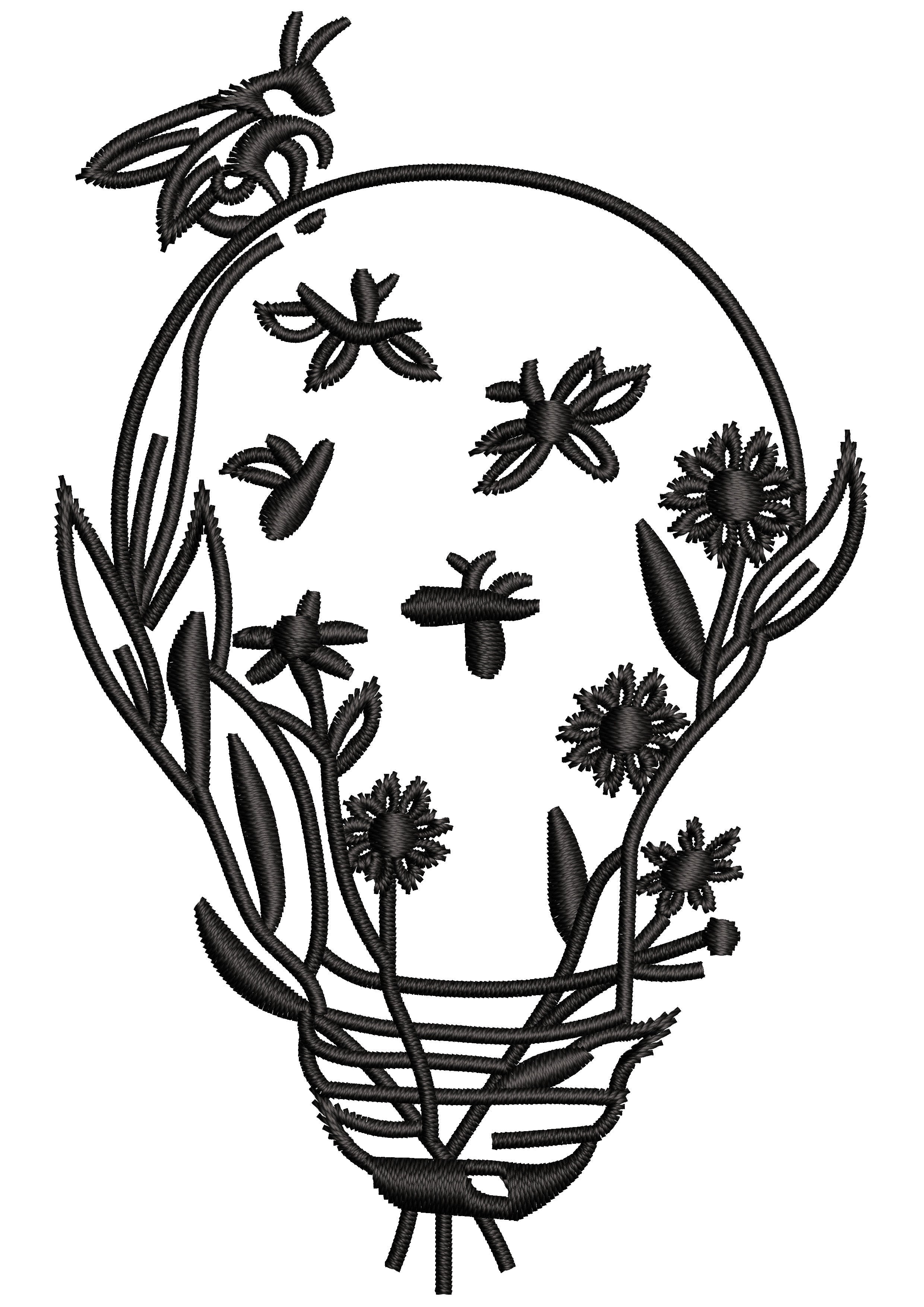 Light Ins Embroidery Design