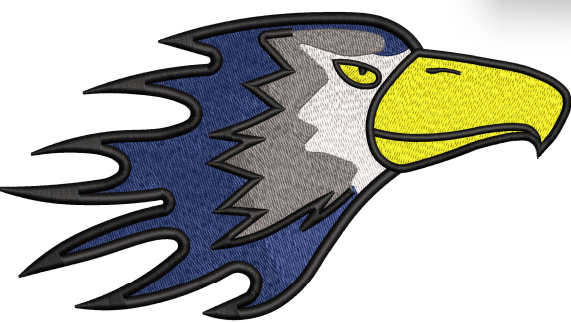 Eagle Face Embroidery Design