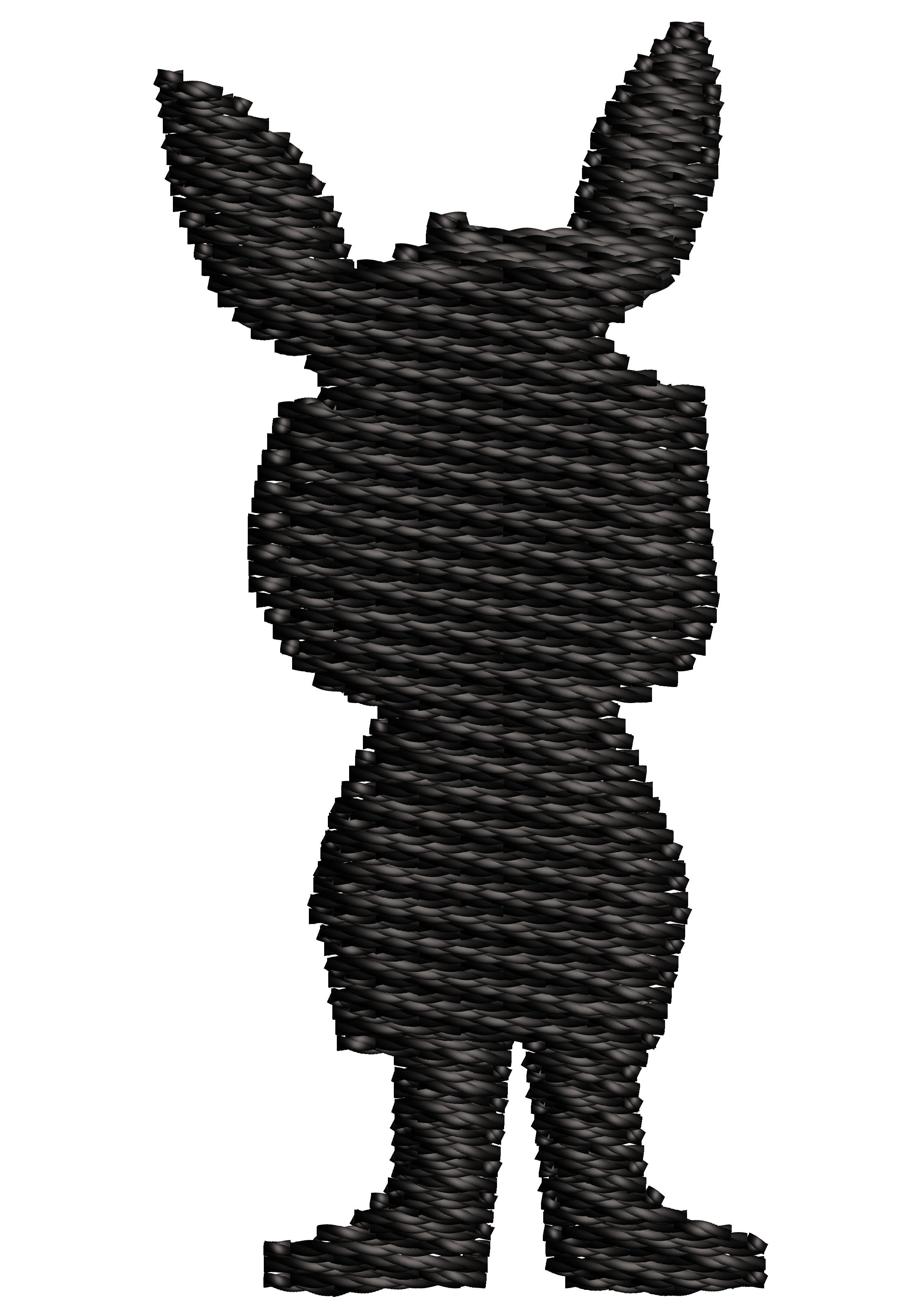 Crazy Rabbit Embroidery Design
