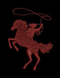 Rearing Stallion Rodeo Embroidery Design